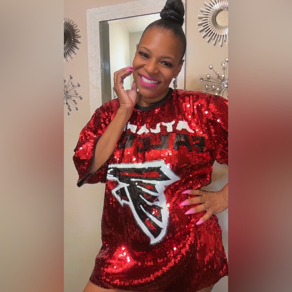 Sale‼️Atlanta falcons sequin dress - Picture 5 of 10